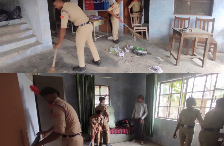 साफ सफाई कर एनसीसी कैडेटस ने दिया स्वच्छता का संदेश