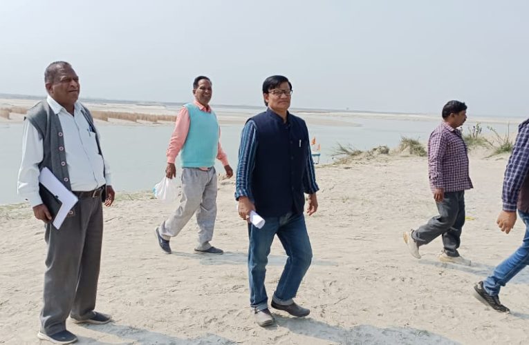 सेतु निगम के अधिकारियों ने किया सर्वेक्षण
