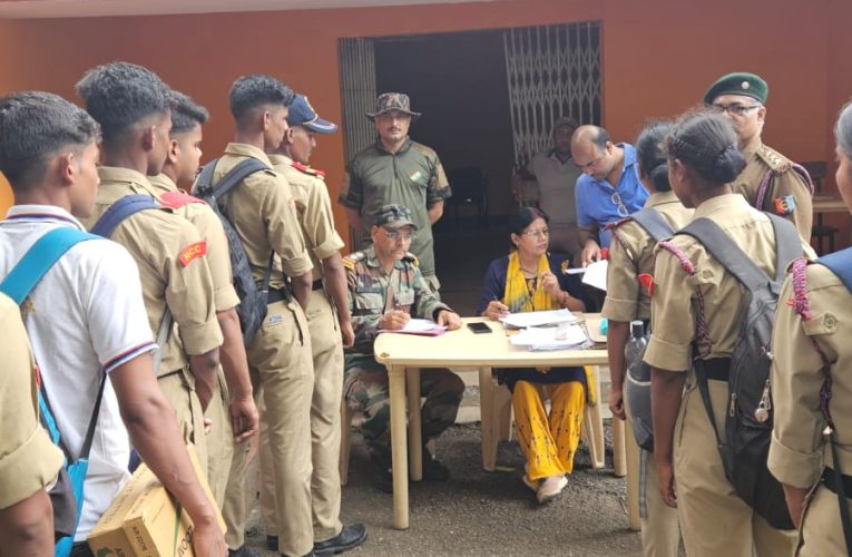 46 यूपी बटालियन एनसीसी का वार्षिक प्रशिक्षण शिविर-154 जवाहर नवोदय विद्यालय में शुरू