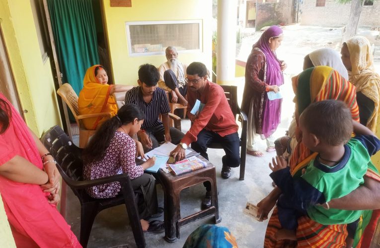 डाला में निःशुल्क नेत्र परिक्षण शिविर का आयोजन, सैकड़ो मरीजों की हुई जांच।
